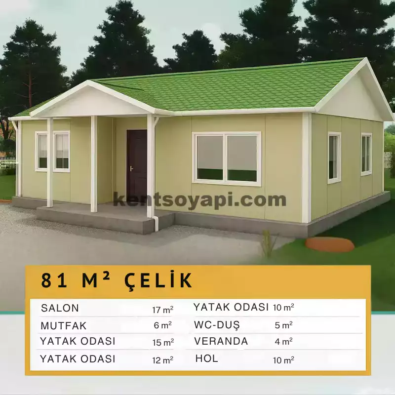 73m² Tek Katlı Çelik Ev
