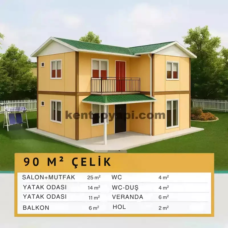 81m² Tek Katlı Çelik Ev