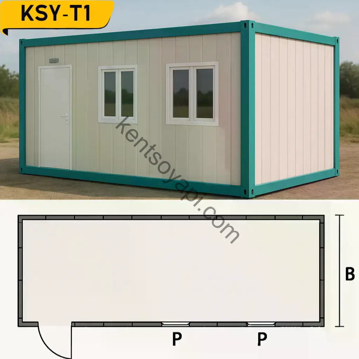Şantiye-Ev-Ofis Konteyner Modelleri 3x7M
